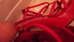 Pissing Sex Red Suede Heels from MrMessyshoes