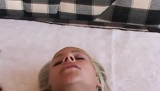 Hot and Busty Black Chick Has Solo Sex at Home