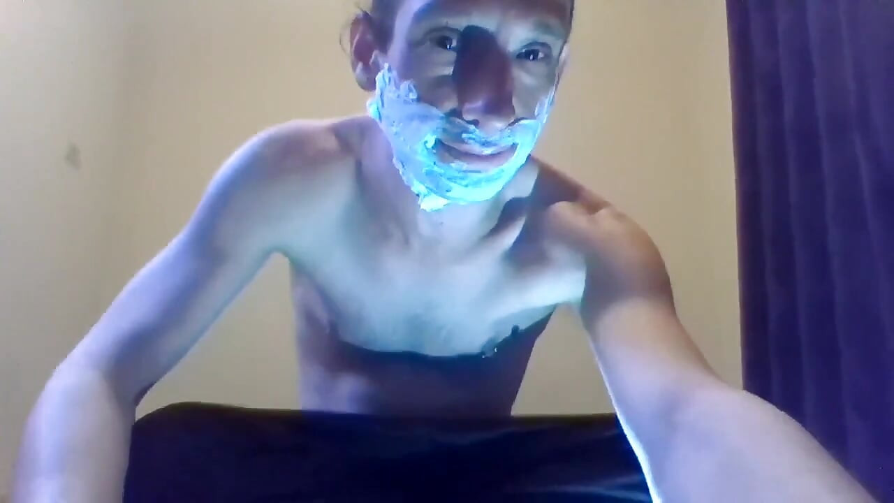 Transgirl Shaving Her Face