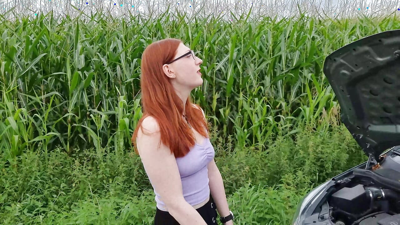 Redhead Teen Has A Car Breakdown And Then Gets Fucked Hard
