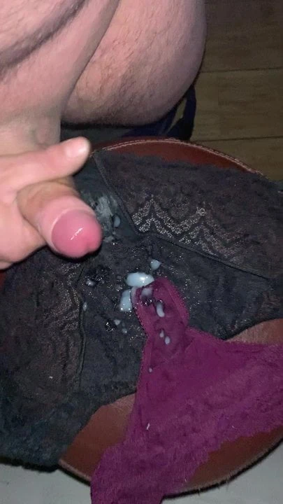 Neighboors stolen Panty Cumshot