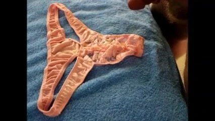 cum on lace thong