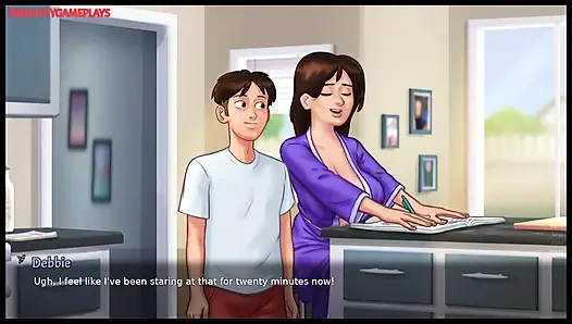 Летняя сага, часть 22, от DarkCookie - возбужденный квартирант хочет трахнуть сексуальную милфу-хозяйку в своем доме