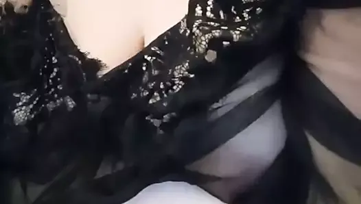 Tanned big woman with big titties solo pussy tease
