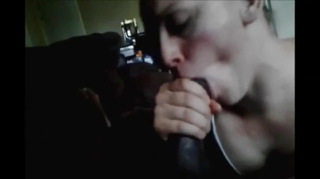 White Chick Sucks BBC