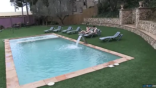 Pool Boy Boners in the Sun