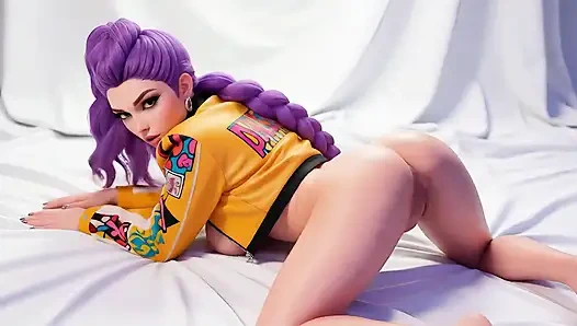 Rumi dari pemburu setan KPOP menari telanjang (kartun 3d ai) 02