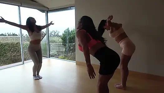 Mila & Charlie's Bondage Yoga: Bound Tight and Ballgagged by Instructor Latina! (fullhd)