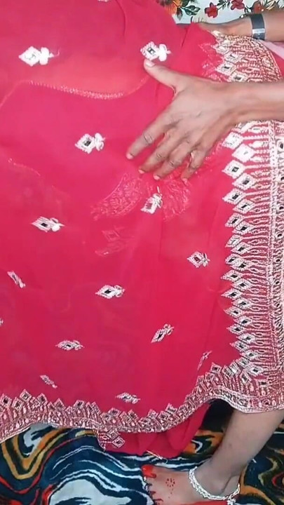 Sex with stepmother's younger sister, lifting the red saree and secretly going to the village for a wedding with… | Clip 1