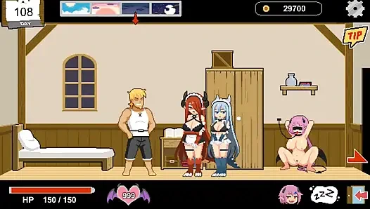 Permainan hentai - fantasi kuli bangunan - ngentot adegan h cewek-cewek dobel penetrasi