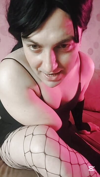 Smooth Slut Sissy in Cute Outfit Attractive Cleavage