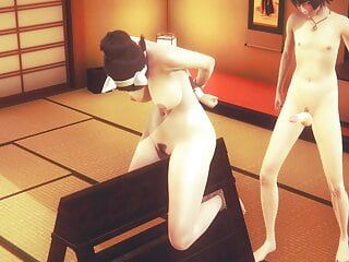 Hentai Uncensored - Sexy Kawaii girl having sex in traditional japanese room
