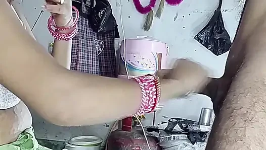 Stepsister hit ass, sucked his cock from stepbrother's cock and sucked water from his cock Hindi audio