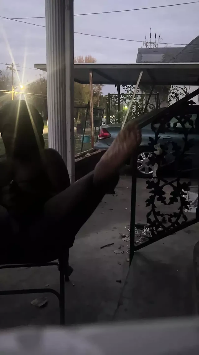Me Outside On My Porch While Ppl Driving by watching Me Butt Ass Naked In Cold Jerkin&Nutting