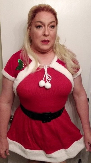 2018 DEC 25  Santa's cute helpers are elves in drag