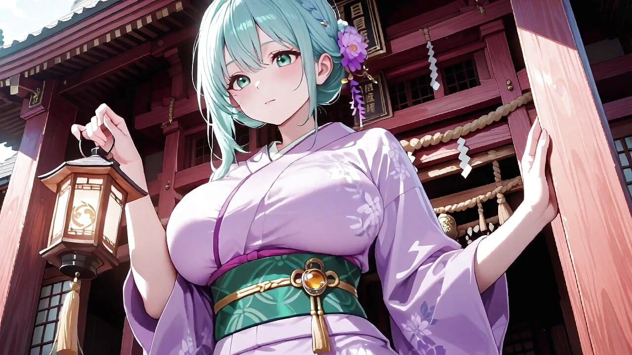 Violetti kimonojumalatar! En kestä märkyyttä punaisen torii-portin alla