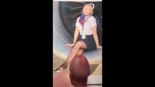 Stewardess benen sperma eerbetoon