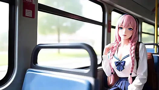 Lustvoller rosa behaarter süße, spaziergang im freien zum schlafzimmer, weich