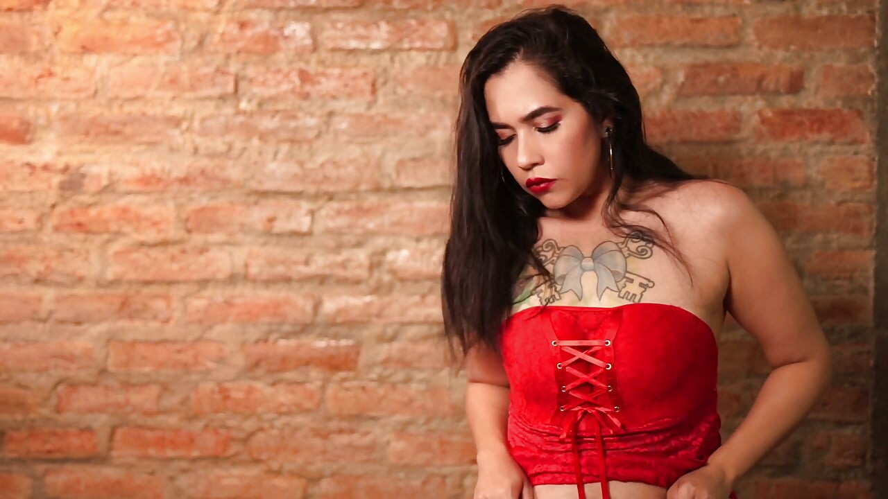 Sensual and Erotic Masturbation with My Red Panties Inside My Pussy