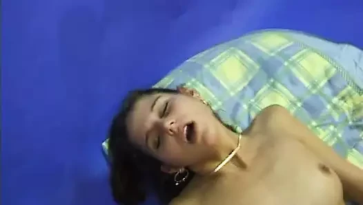 I film my best friend Sabina with brunette hair and a whore