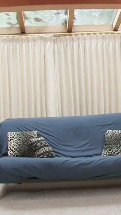 Hot Tight Pussy Brunette Neighbor brings a Two Sided Dildo for Multiple an Intense Orgasms to have | Clip 1