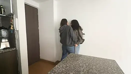 A Lesbian Dominates Me Before I Go to Work