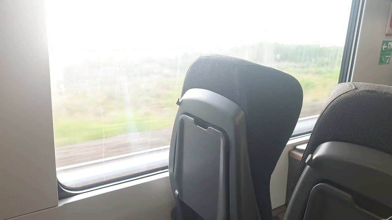 flashing my tits helping a stranger jerk his dick on the train
