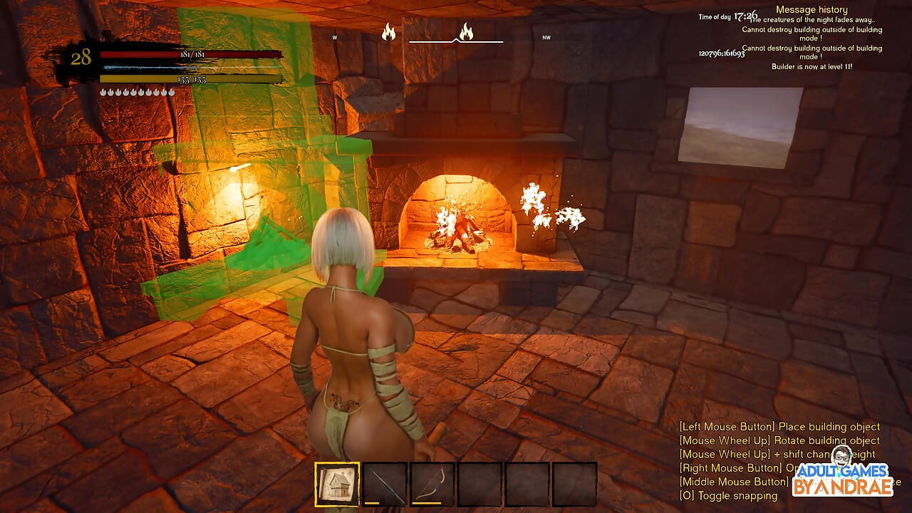 EP7: Het bouwen van de stenen huis keuken, bed en bad op Wicked Island (gameplay)