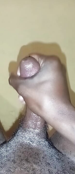 Made my Big Black Cock Cum. I had love my self