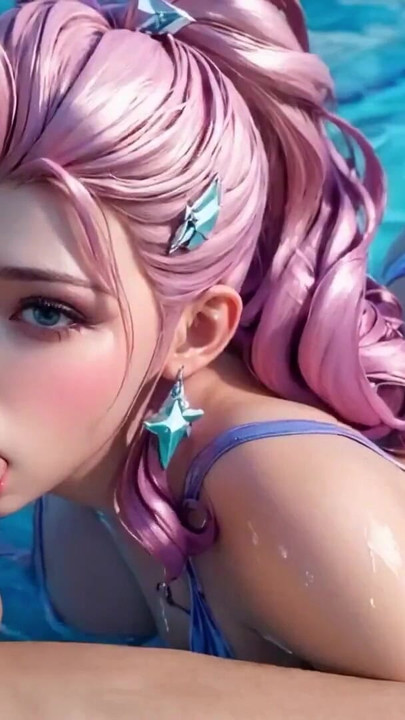 Snažan trenutak iz "League of Legends Seraphine cosplay misionarski seks, pušenje i masivno svršavanje po licu bez cenzure"