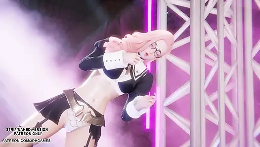 MMD Love It - Seraphine Sexy Kpop Dance League of Legends Hentai Uncensored 4K 60FPS