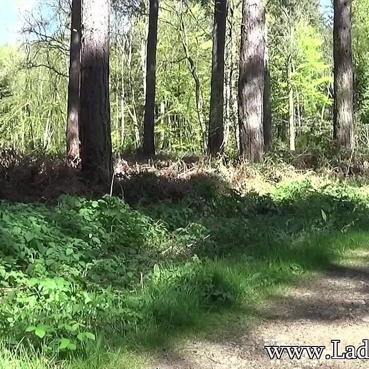 Lady Sonia Nylons and Heels in the Woods