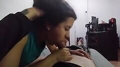 Young Girl Starts It by Sucking Me but She Can't Stand the Desire to Ride My Cock