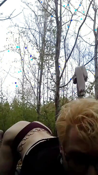 Sissy Whiteboi Jes Public Park Dildo
