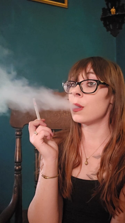A very relaxing Saturday morning cigarette. Sensually smoking just for you