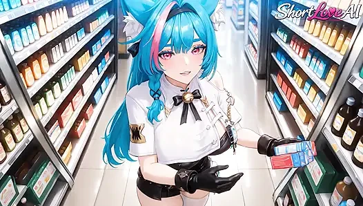 Catgirl terangsang tertangkap & disetubuhi di dp kejutan kantor - ai generated