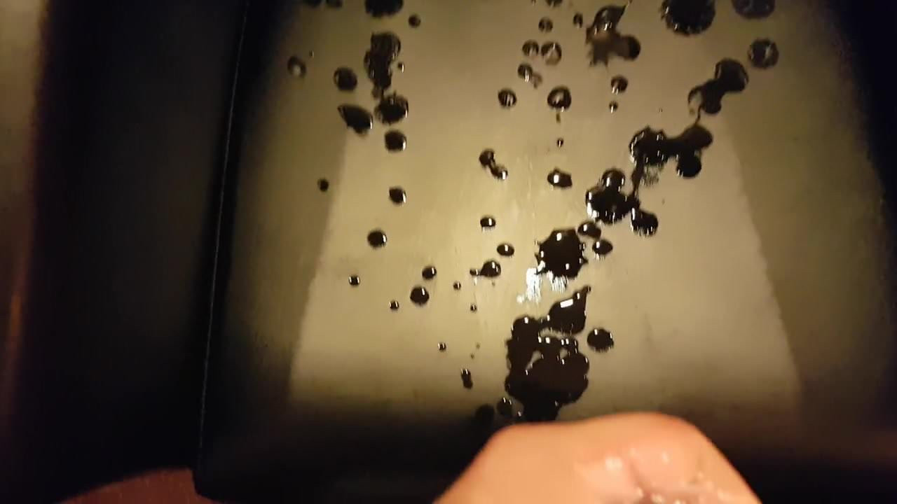 Cum on leather coach