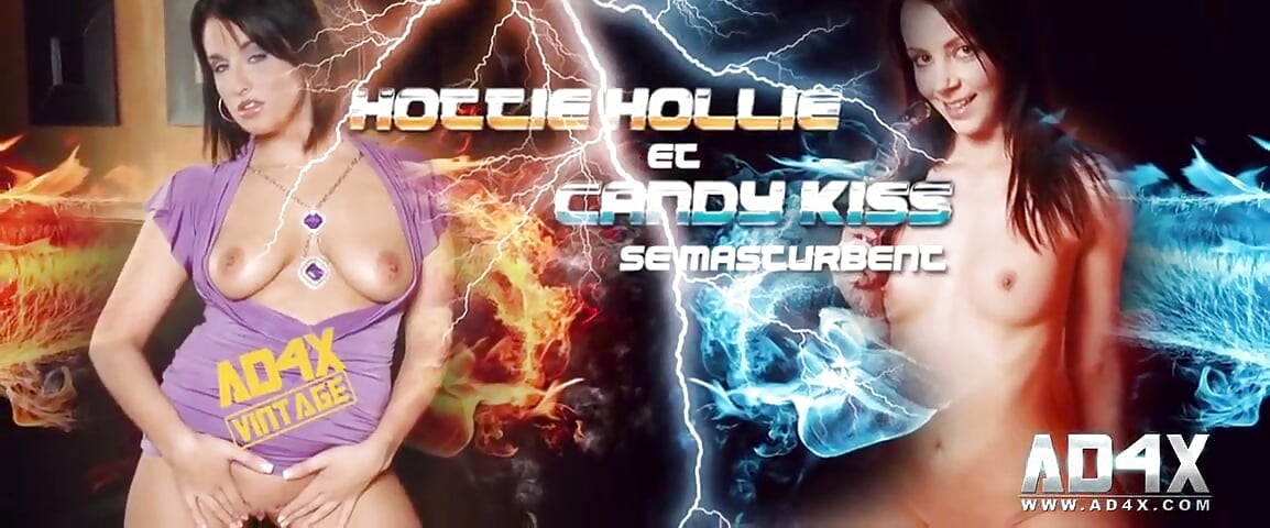 Hottie Hollie and Candy Kiss Masturbate