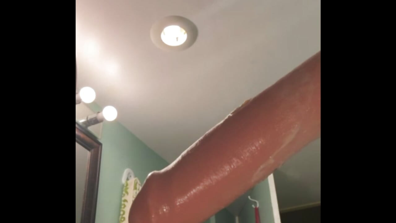stretching and fucking my ass whit huge dildo