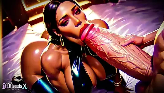 Büyük götlü zenci orta yaşlı seksi kadınlar - sakso ve sikiş - animasyonlu porno (asmr sesleri) (4k yapay zeka oluşturuldu)