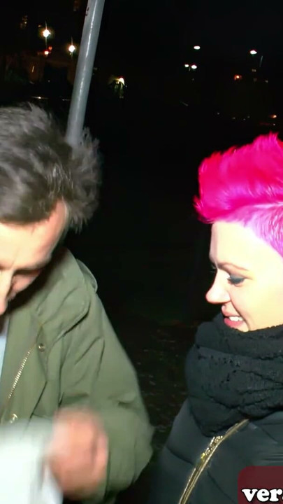 German wife with short pink hair fucked by the street | Clip 1