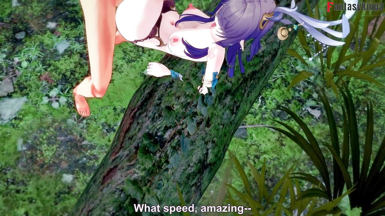 لوما الساخنة Ahegao الجنس في الغابة - Genshin Impact