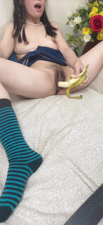 놀라운 찐 바나나 따먹기 하나 보지 너무 달콤한 비디오