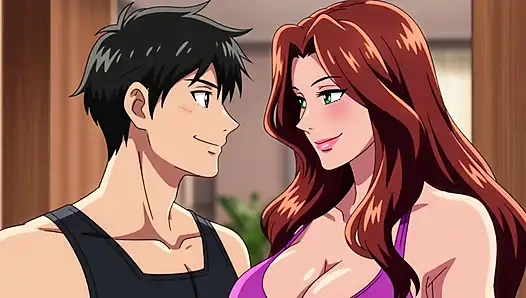 Yoga trainer seduce big tits milf end with creampie her pussy