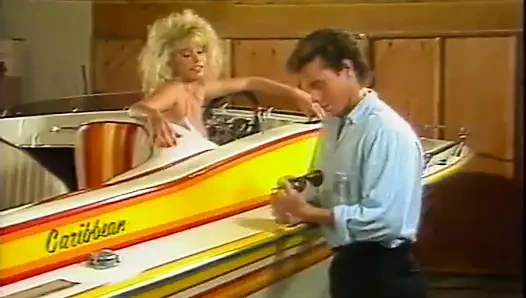 Rich man's inviting his lady friend aboard his boat