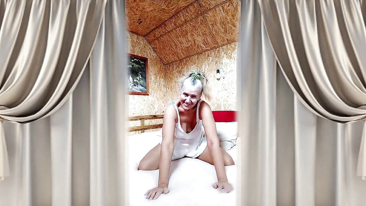 Hot Housewife Lukerya on a Big Soft Bed