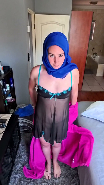 Hijab Whore Getting Cum Facial After Getting Fucked and Sucking Dick