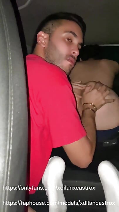 Cruising Straight Uber Driver Fucks Young Virgin Twink in His Car and Cums Inside Ass Anal Creampie