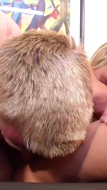 Emotional moment from "German old Husband let Stranger Fuck his Mature Wife in 3 Some"
