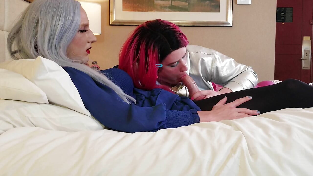Hot Crossdressing Goddess Gets Blowjob From Trans Kelsey Masters - Compilation 2